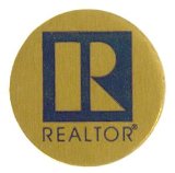 Gold foil Real Estate Agent Logo sticker